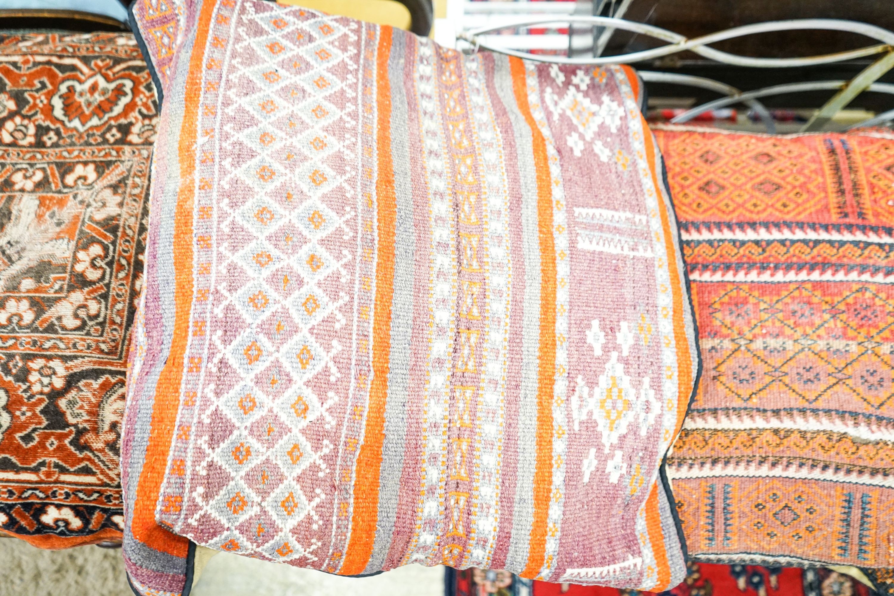 Seven assorted North West Persian and Kelim cushions